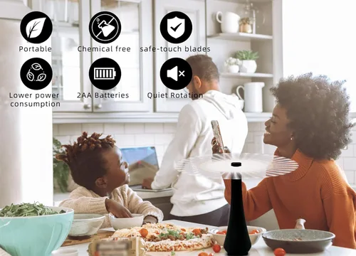 Vista 5 de Matamoscas para comida exterior o interior, ventilador de picnic para uso de mesa, ventiladores de moscas para mesas, barbacoas, eventos, ventilador