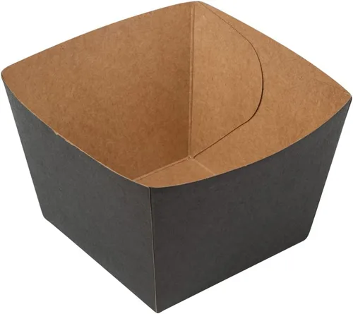 Vista 2 de Restaurantware Bio Tek - Cajas de palomitas de maíz de 5.3 x 3.3 pulgadas, 200 cajas cuadradas de mini golosinas, diseño abierto, revestimiento