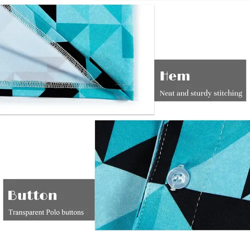 Vista 6 de APTRO Camisas polo de golf para hombre que absorben la humedad, camisas de golf hawaianas de ajuste seco