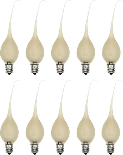 Creative Hobbies Country Style focos para vela (paquete de 10) ~ silicona perlada, 5 vatios, oro brillo