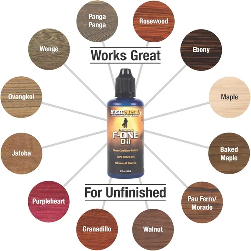 Vista 7 de MusicNomad F-ONE Kit de cuidado para diapasones sin acabado - Aceite, paño, cepillo (MN125)