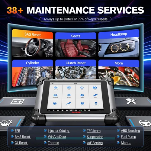 Vista 6 de Escáner Autel MaxiSYS MS908S PRO II 2026, con herramienta de reaprendizaje TS501 PRO TPMS de $219, escaneo de diagnóstico bidireccional como Ultra