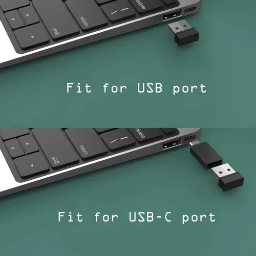 Vista 7 de Lieyiahe Ratón inalámbrico, para ergonomía, mouse silencioso inalámbrico recargable, 2.4 G, portátil, USB, óptico, inalámbrico, con receptor USB