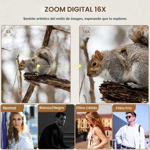 Vista 8 de Cámara digital 4K 48MP mejorada con enfoque automático de tarjeta SD