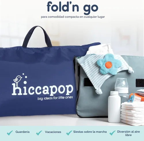 Vista 5 de Hiccapop Protector de colchón Playard (38 x 26 x 1.25 pulgadas), almohadilla para corral, colchón portátil para cuna con bolsa de transporte, 1.25