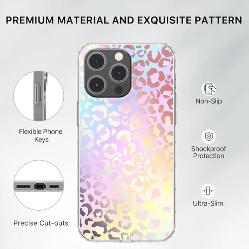 Vista 6 de MYBAT PRO - Funda magnética para iPhone 15 Pro, 6.1 pulgadas, compatible con MagSafe, de la serie Mood para mujeres y niñas, delgada, transparente