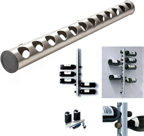 Vista 2 de AVEO Wine Rack Wine Bottles Holders Stainless Steel Wine Rack Bar Wall Mounted Household Storage Kitchen Holder 12 8pcs Bottles Wine Holder