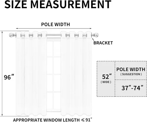 Vista 38 de Easy-Going - Cortinas opacas para dormitorio, aislamiento térmico sólido con ojales, cortinas de ventana para reducción de ruido, cortinas
