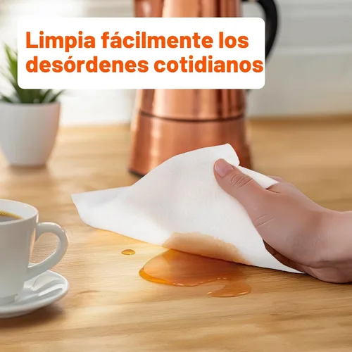 Vista 6 de Yaxa Basics Toallas de papel Flex-Sheets de 2 capas, 2 rollos Basics = 6 rollos regulares, valor diario con 150 hojas por rollo, el empaque puede