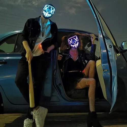 Vista 3 de Cable EL, 3 modos de cable de luz de neón moldeable, cuerda de luz de tubo de neón de 16.4 pies para fiestas, disfraces, Halloween, Navidad