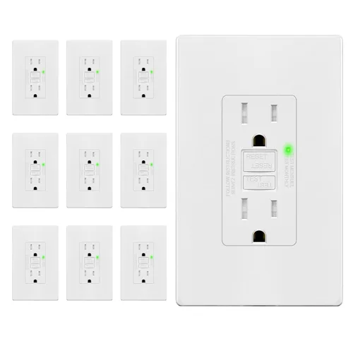 Vista 29 de TG Salida GFCI de 20 amperios, receptáculo eléctrico resistente a Negro