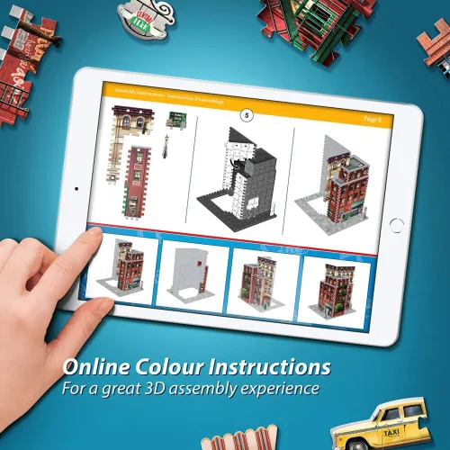 Vista 14 de Wrebbit3D Friends - Rompecabezas 3D modelo de Central Perk 440 piezas de rompecabezas reales Construye el icónico café de la serie de televisión