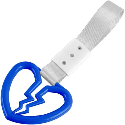 Vista 14 de Q1-TECH, JDM Tsurikawa Anillo japonés de metro, tren, autobús, mango de corazón roto, correa de mano, anillos de advertencia para parachoques