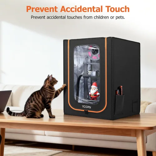 Vista 6 de Cubierta protectora de temperatura constante a prueba de fuego y polvo con iluminación LED para impresora 3D, tienda para Creality Ender 3 V3