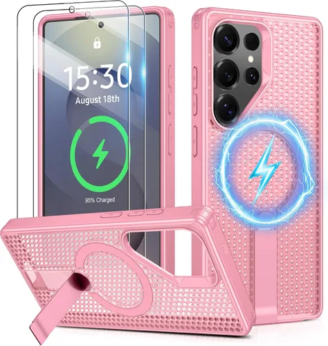 Vista 16 de Jshru para Samsung Galaxy S25 Plus / S24 Plus con [2 PIEZAS] protectores de pantalla HD, compatible con MagSafe