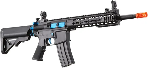 Vista 4 de Lancer Tactical Gen 2 KeyMod Airsoft AEG de 10" con grúa Stock