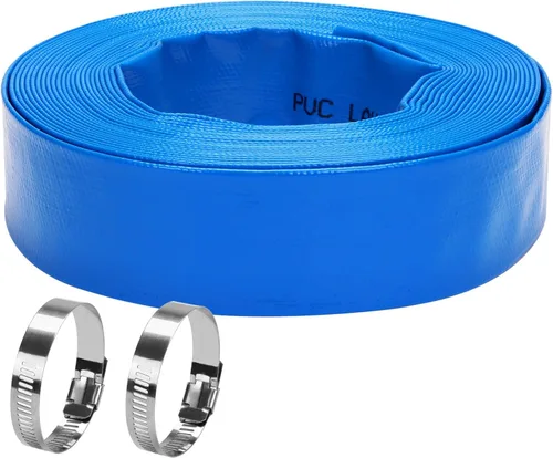 Vista 6 de Manguera de retrolavado de piscina plana - 1.5" x 25 pies Manguera de descarga de PVC resistente de alta resistencia con refuerzo Manguera