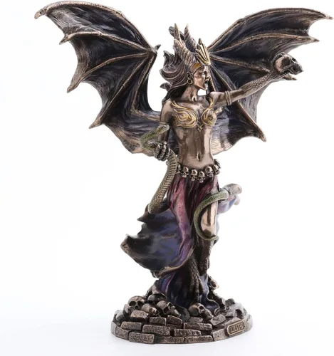 Vista 6 de Veronese Design 9 7/8 pulgadas Lilith la reina de Sheba Escultura de resina Acabado Bronce