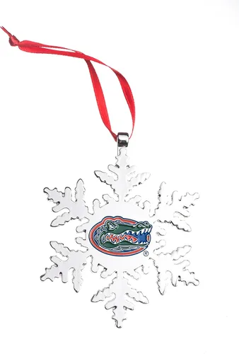 Vista 9 de Adorno navideño de copo de nieve de Alabama Crimson Tide