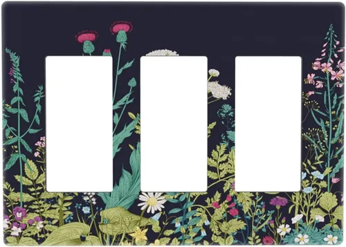 Vista 161 de Placa de pared dúplex de receptáculo de dispositivo de 1 gang de madera envejecida blanca gris con veta de tablón, cubierta de enchufe eléctrico