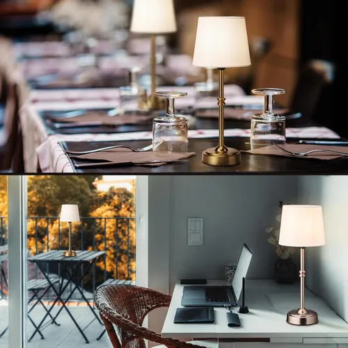 Vista 5 de O'Bright Seraph - Lámpara de mesa LED inalámbrica con atenuador, batería recargable integrada, brillo de 3 niveles, lámpara de mesa para patio