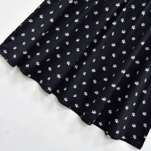 Vista 9 de Vestido gótico negro para niñas, disfraz de Halloween, vestido con estampado negro con bolsa