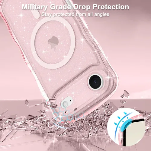 Vista 339 de Pepmune Funda magnética para iPhone 17 Pro Max, color rosa
