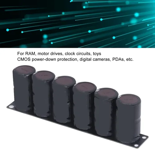 Vista 5 de 6 en Super Capacitor Set 1 2.7V500F Super Capacitor Condensador Componentes de Almacenamiento de Energía 16V 83F para Dispositivos Electrónicos
