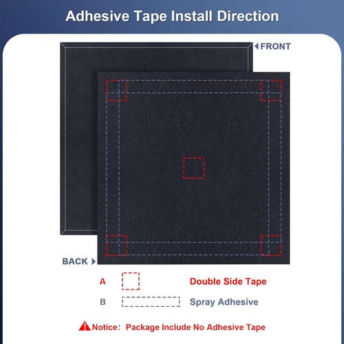 Vista 4 de DEKIRU - Paquete de 12 paneles de espuma acústica, 12 x 12 x 0.4 pulgadas, panel de aislamiento acústico de alta densidad con bordes biselados