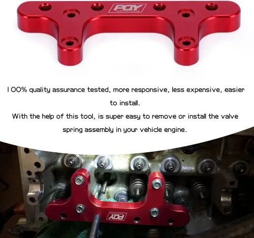 Vista 6 de Herramienta de compresor de resorte de válvula de motor compatible con Ford Mustang GT F150 4.6L 5.4L 2V Romeo Windsor Lincoln Mercury Red