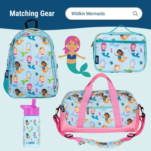 Vista 8 de Wildkin Funda de algodón para siesta para niños, suave, solapa cosida, duradera y se adapta a alfombrillas de vinilo de 1.5 pulgadas, sirenas