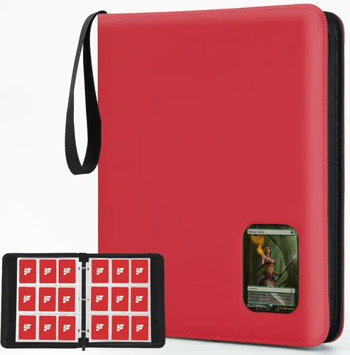 Vista 25 de Carpeta de tarjetas coleccionables de 9 bolsillos, libro de tarjetas premium para 360 tarjetas, álbum de tarjetas resistente para tarjetas