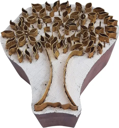 Vista 9 de Royal Kraft Sellos de madera de latón para impresión en bloques en arcilla, cerámica, tela BHGtag001