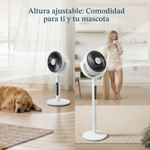 Vista 5 de Levoit Ventilador de pie inteligente para dormitorio, ventilador oscilante