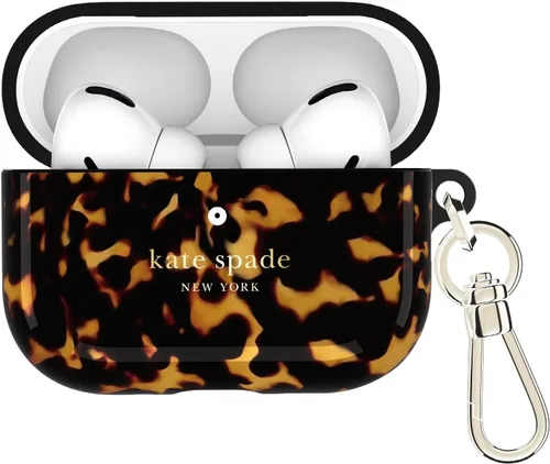 Vista 23 de Kate Spade New York Estuche Protector para AirPods Pro con Anillo Llavero - Puntos Cereza, Compatible con AirPods Pro de 2ª / 1ª