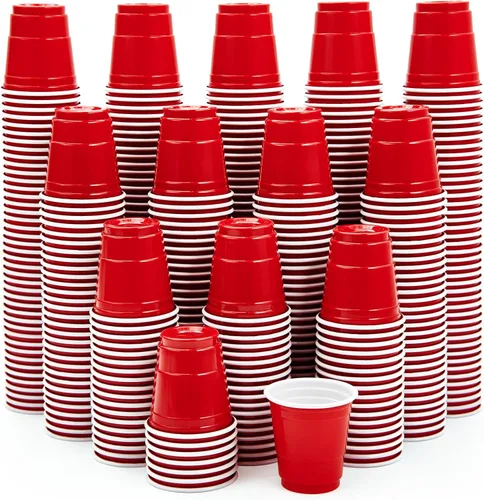Vista 9 de Lilymicky Paquete de 600 Vasos de Chupito de Plástico de 2 oz, Mini Vasos de Chupito Desechables Negros para Fiestas, Carnavales y Cualquier Evento