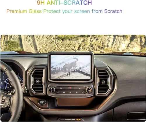 Vista 4 de Protector de pantalla compatible con Bronco Sport 2021 2022, antiexplosión y arañazos, transparente HD, accesorios de navegación de primera calidad
