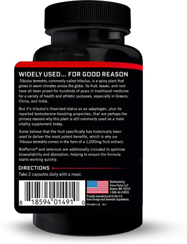 Vista 3 de Force Factor Tribulus Terrestris 60ct (paquete de 2)