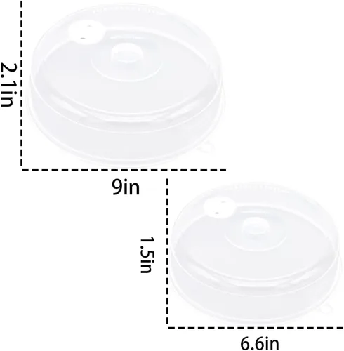 Vista 6 de Cubierta para salpicaduras de microondas para alimentos, cubierta de placa de ventilación de vapor sin BPA con mango de fácil agarre, cesta