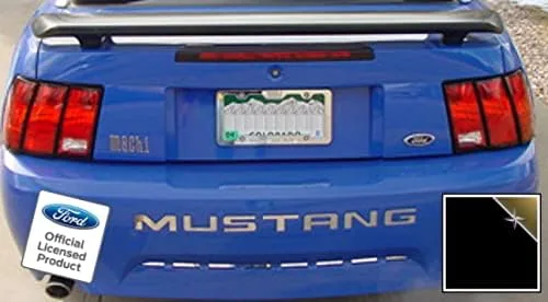 Vista 27 de Decal Mods Adhesivos de letras para parachoques trasero para Ford Mustang Negro (Brillo) -CB (se adapta a 1999-2004)