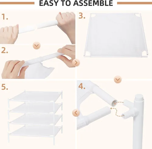 Vista 20 de STORAGE MANIAC Estante para Secar Suéteres, Estante de Secar Ropa de Malla, Estante de Secar Ropa de lavandería Apilable, Secador Plano