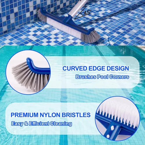 Vista 7 de POOLAZA Cabezal de cepillo de piscina de 17.5 pulgadas con extremos curvos