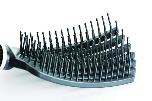 Vista 3 de Mini cepillo Tangle Buster de alta calidad, cerdas de nailon suave, mango de goma ergonómico largo y duradero, ideal para cabello húmedo y seco