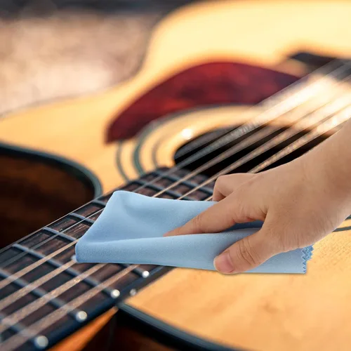Vista 5 de 4 paños suaves para violín, paño de violín de 11.8 x 11.8 pulgadas, paño de limpieza de violín, paño de limpieza de microfibra, paño de limpieza