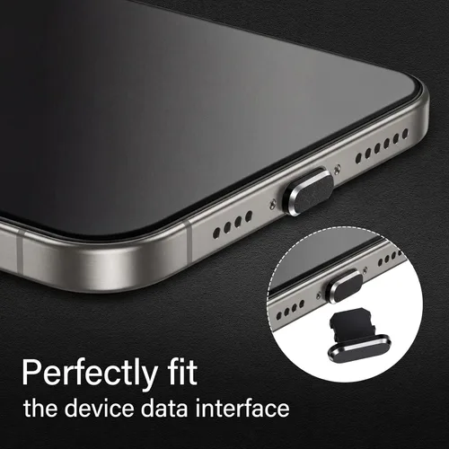 Vista 2 de Weewooday 4 tapones antipolvo, protegen los puertos de carga, compatible con iPhone 11, 12, Pro, Max/X/XS/XR, 7, 8 Plus, iPad Mini/Air