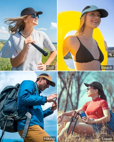 Vista 8 de GADIEMKENSD Sombrero plegable para hombre de ala larga con protección solar UPF 50+