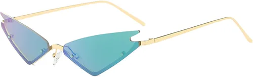 LUJAUXV Cat Eye Sunglasses for Women Trendy Cateye Sunglasses Futuristic Cool Y2K Small Cat Eye Glasses Stylish Lens