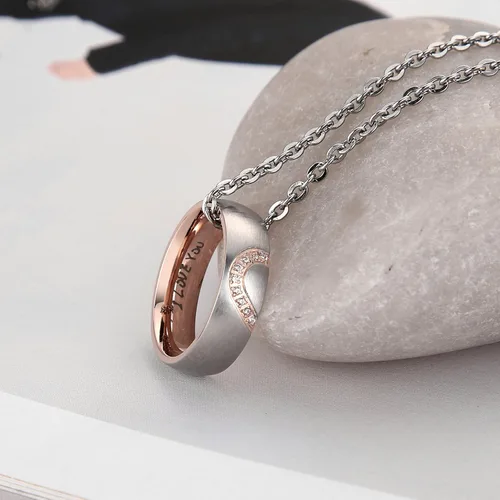Vista 6 de ANAZOZ Anillo de promesa de corazón de amor real para parejas, de acero inoxidable, anillo superior, 0.236in