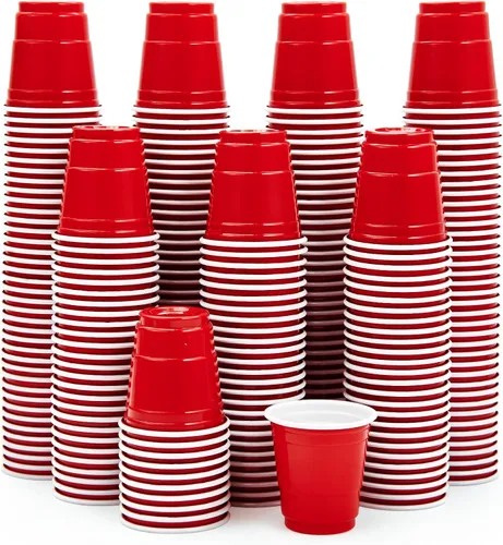 Vista 11 de Lilymicky Paquete de 600 Vasos de Chupito de Plástico de 2 oz, Mini Vasos de Chupito Desechables Negros para Fiestas, Carnavales y Cualquier Evento