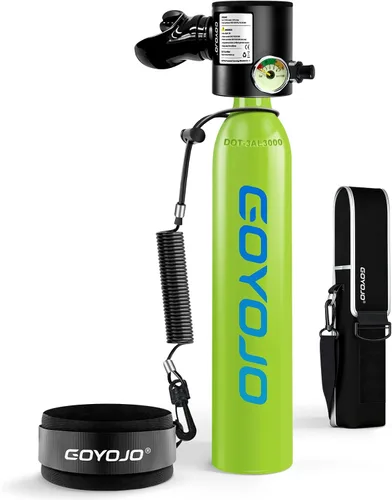 Vista 15 de GOYOJO Mini tanque de buceo de 1L con máscara – Tanque de aire de buceo portátil certificado DOT, presión máxima de 3000 PSI, botella pony 0.5l